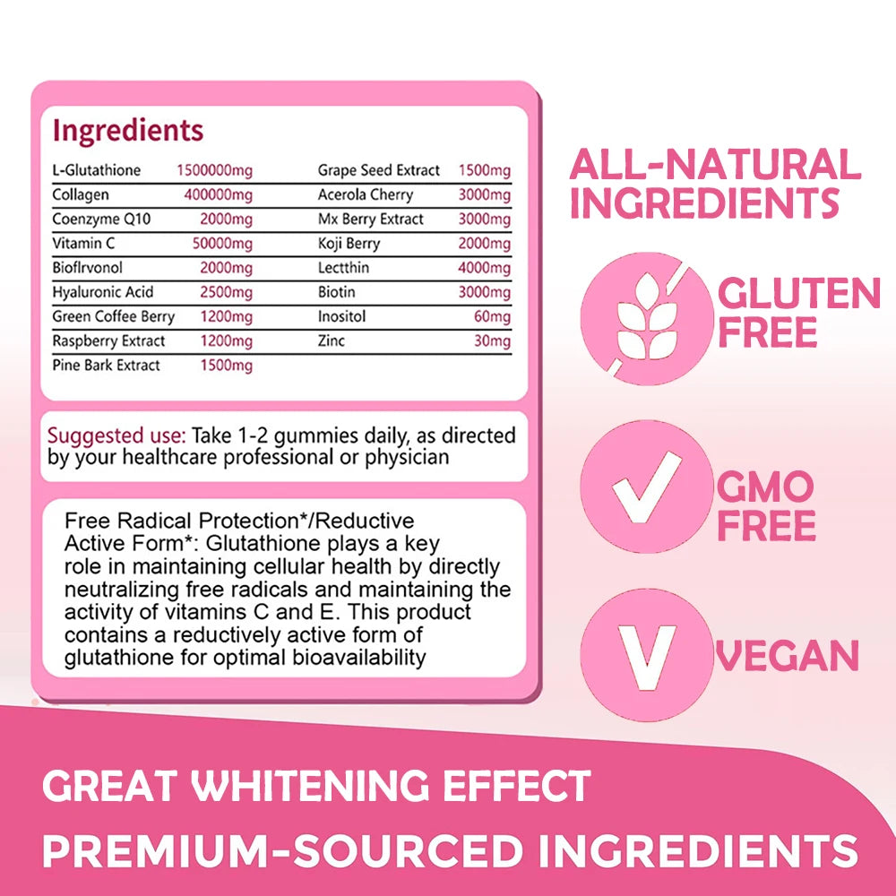 GLUTA WHITE  Glutathione Skin Whitening Supplement Anti Aging